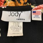 Vintage Jody California Black Floral Kimono Robe Cover Up Size XL Photo 5