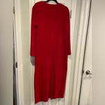 Cuddledown Size M Red Full Zip Pima Cotton Terry Duster Robe Pockets Size M Photo 5
