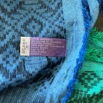 Pashmina Style Scarf/Wrap Blue and Green EUC Photo 8