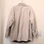 RedHead  Chunky plaid fleece lined beige tan cream vintage bomber shacket jacket shirt flannel long sleeve Photo 1