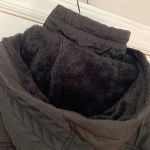 BCBGeneration  Black Quilted Silver Hardware Lined‎ Parka Hooded Size XS Jacket Photo 7