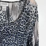  Travelers Animal Print Pullover Top Scoop Neck Stretchy Large Chicos 2 Photo 5