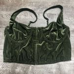 Urban Outfitters  Olive Green Velvet Corset Crop Top Photo 1