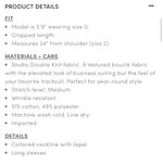 Torrid NWT Studio Double Knit Crop Open Front Military Jacket Top Size 4X Photo 13