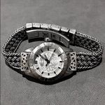 Lois Hill Watch Sterling Silver Roman Numbers Bracelet Link Watch Rare Photo 14