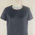 Tory Burch Quilted Jacquard Dress Mini Short Sleeve Black Size M Photo 2