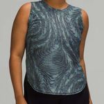 Lululemon DIMENSIONAL ICING BLUE HIGH NECK SPLIT HEM RUN TANK Photo 0