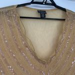 Ny Collection  Sheer Beaded Top Sz 3X Sleeveless Gatsby Glam Y2K Party Ruffle Photo 1
