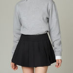 J. Galt  Womens Black Preppy Academia Tennis Pleated Mini Skirt Medium Tenniscore Photo 0