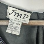 JMD‎ New York Dress XL Black Beaded Sequin Floral Overlay Vintage Formal Glam Photo 1
