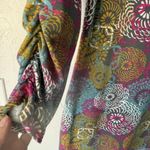 Soybu Dress Womens Medium Multicolor Floral 3/4 Sleeve Stretch Outdoor Photo 3