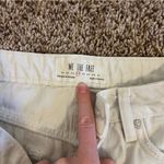 Free People We The Free Button Front cream Distressed Denim Skirt Photo 3