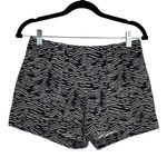 Derek Lam Women Black White Animal Print High Waisted Side Pockets Shorts Size M Photo 1