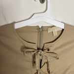 Michael Kors Michael  tan lace up cotton blend shift t-shirt dress size 6 Photo 3