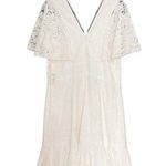 Eliza J NWT Fit & Flare Ivory White Lace Flutter Sleeve Short Dress Size 14 NEW Photo 3