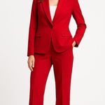 Worthington  Stretch Red Suit Set — Blazer (10) + Trousers (4) Photo 0