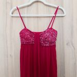 Y2K City Studio Womens Dress Size S Pink Sequin Babydoll Glam Party Bubble Hem Photo 1