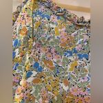 ZARA  Mini Floral Ruffle Strap Sweetheart Neckline Colorful Dress SZ L Photo 13