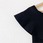 Babaton Aritzia  Marek Knit Off the Shoulder Crop Top in Black Photo 2