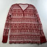 Little Sleepies L XL Reindeer Cheer Pajama Set Holiday Collection Bamboo Red Size L Photo 3