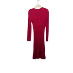 Eliza J  Pink Cable Knit Long Sleeves A Line Fit & Flare Sweater Dress Size Med Photo 2