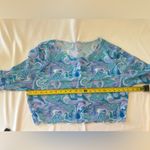 Boutique Blue and green marbled sheer long sleeve 3 XL crop top Size undefined Photo 3