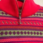 Vintage JD Sun Valley 1/4 zip wool sweater womens L Red Size L Photo 2