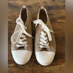 Merona Beige Suede Leather Casual Lace Up Sneaker - Size 6.5 Photo 7