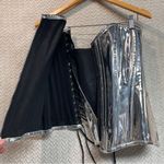 Top Drawer by Daisy Corsets Silver PVC Overbust Corset Rave Festival Large Photo 6