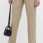 Lafayette 148 New York Metropolitan Stretch Cropped Bleecker Pants Sz 4 Khaki sl Tan Photo 0