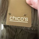 Chico's Tapered Ankle Gauze Pants Olive Rayon Waist Tie Accent NWT Size 2.5 Photo 5