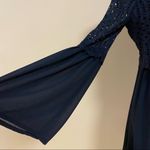 Max Studio 🛍️  Black Crocheted Popover Short Casual Dress Flowy Long Sleeves XS Photo 4