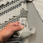 Talbots Women's XL Gray Ruffle Fair Isle Wool Blend Pullover Sweater Casual Photo 4