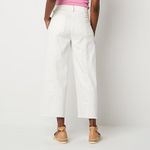 a.n.a High Rise Wide Leg Cropped Soft Barrel Pants White Ecru 4 Photo 1