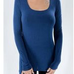 CAbi  Deep Blue Racerback Super Soft Longsleeve Tunic Size Small Photo 0