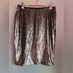 English Factory NWT Rose Gold Bronze Sequin Knee Length Straight Pencil Skirt L Photo 1