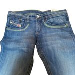 Diesel Y2K Size 6 Bootcut Jean Green Embroidery Pockets Coastal Cowgirl Western Photo 2