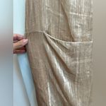 Anthropologie Floreat Gold Champagne Velvet Short Sleeve Dress Women’s Size S Photo 5