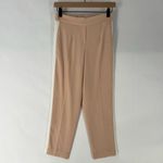 Ariana Grande Babaton Conan Blush Pink Stretch Crepe Pull On Side Stripe Tapered Crop Pants 0 Photo 2