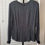 Vintage Floral Blouse Cottage Soft Modest Feminine Retro Layering Dark Academia Gray Size 10 Photo 1