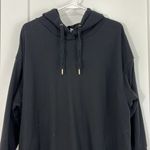Old Navy XL Petite Black Sweatshirt Hoodie Dress with Pockets Photo 2