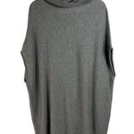 Joan Vass  Studio Size M Tunic Sweater Cashmere Blend Cowl Neck Sleeveless Gray Photo 6