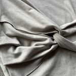 ZARA  | Suede Like Knot Top Silver Gray Small Photo 2