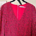 Alice + Olivia Alice and‎ Olivia Polly Red Leopard Fit/Flare mini Dress size 6 Photo 3