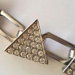 Silver Rhinestone Sparkly Link Necklace Photo 3