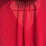 1. State New  top red long sleeved blouse button mock neck open back sheer bodice Photo 11