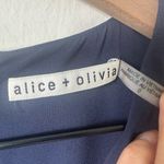 Alice + Olivia  Navy Cold Shoulder Long Sleeve Mini Dress Sapphire Size 0 Photo 5