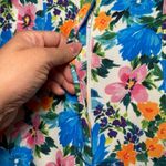 ZARA Colorful Floral High Waisted Trousers Dress Pants Pleated Women size Large Photo 3