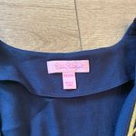 Lilly Pulitzer  Chai Caftan Cover Up Navy Gold Embroidered Size XXS/XS Photo 2