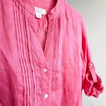 Charter Club  Linen Luxury Pink Salmon Small Top Blouse Photo 1